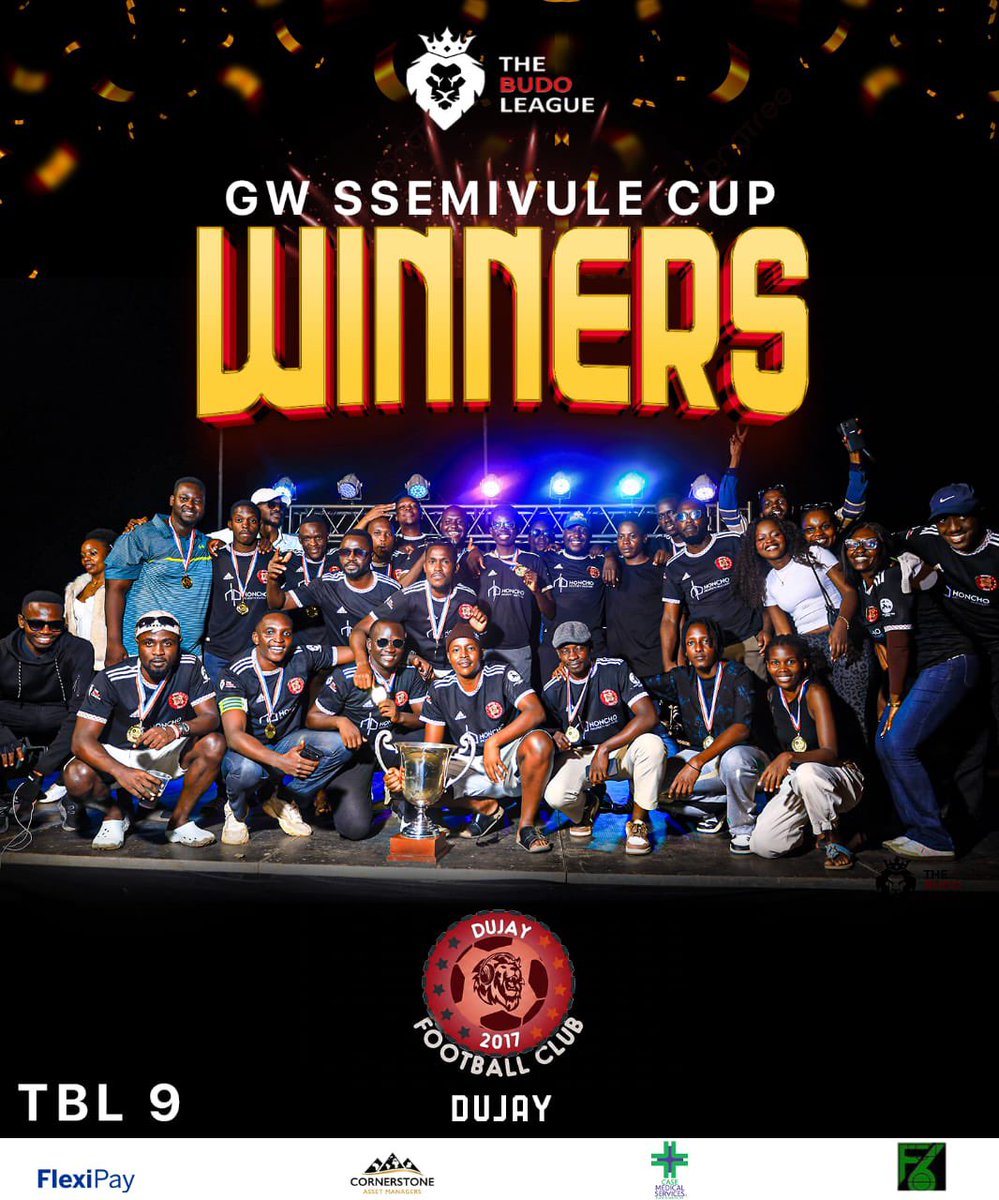 TheBudoLeague's tweet photo. Champions once again. 🏆🏆

@DujayFc secured their second Ssemivule Cup in convincing fashion, with a 3-0 victory in the final. 👏

#TBL9 • #TBLSsemivuleCup https://t.co/MrIfV8BcOf