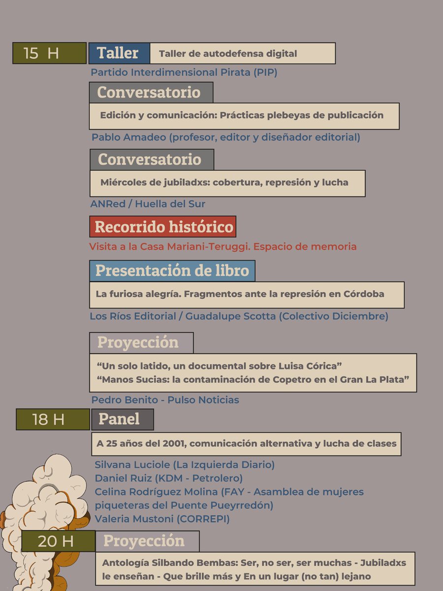 Red__Accion's tweet photo. 📢 Ya tenemos el cronograma el 20º Encuentro de la Comunicación Comunitaria, Alternativa y Popular en La Plata .14, 15 y 16 de agosto
📍Olga Vazquez (calle 10 y 60) Queremos contarles todos los talleres, conversatorios y paneles que se darán https://t.co/kHKr9rPz3z