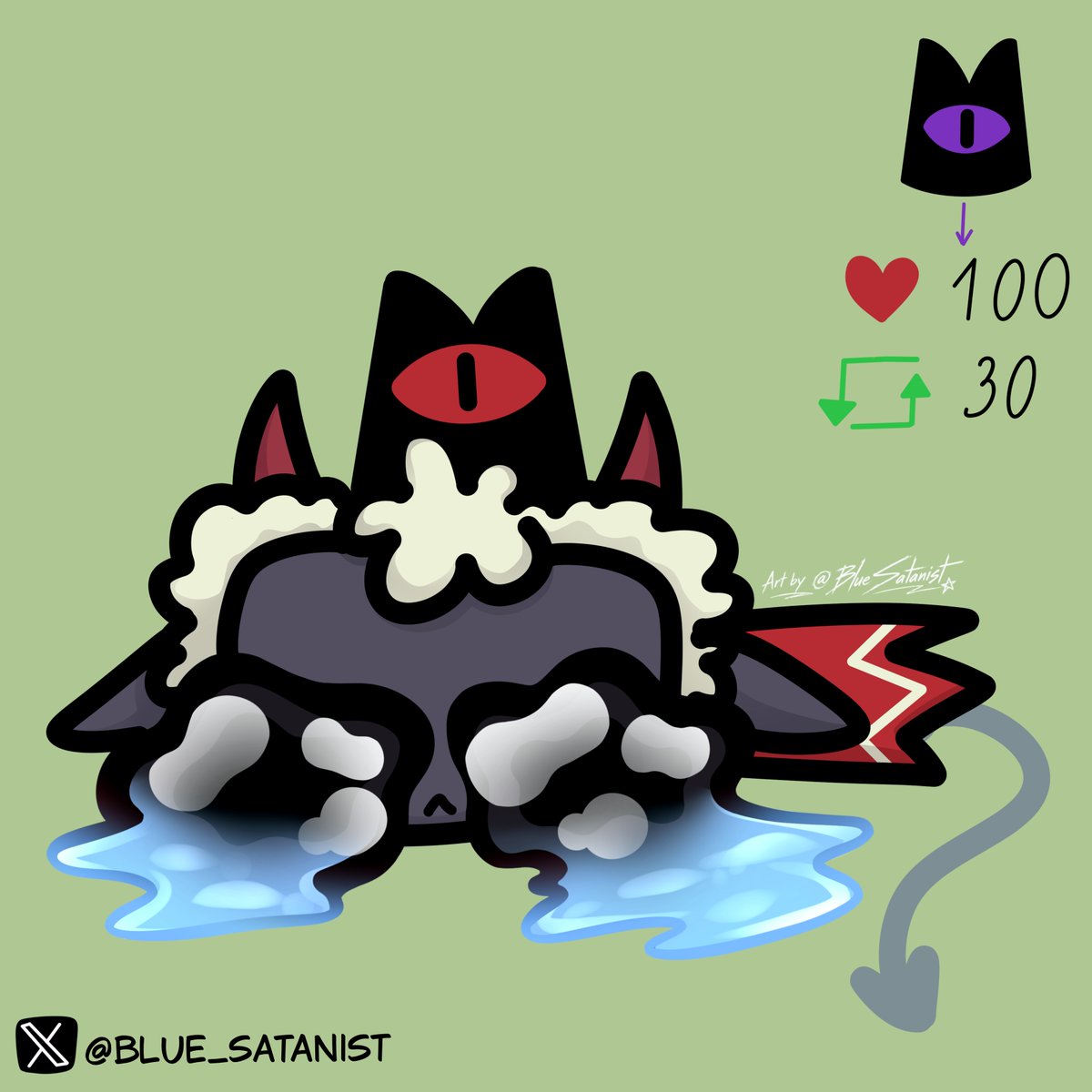 Blue_Satanist's tweet photo. Crying Lamb from the game Cult of the Lamb ꒰ᐢ.   ̫ .ᐢ꒱
Should I draw a goat? https://t.co/XmAPUULRaq