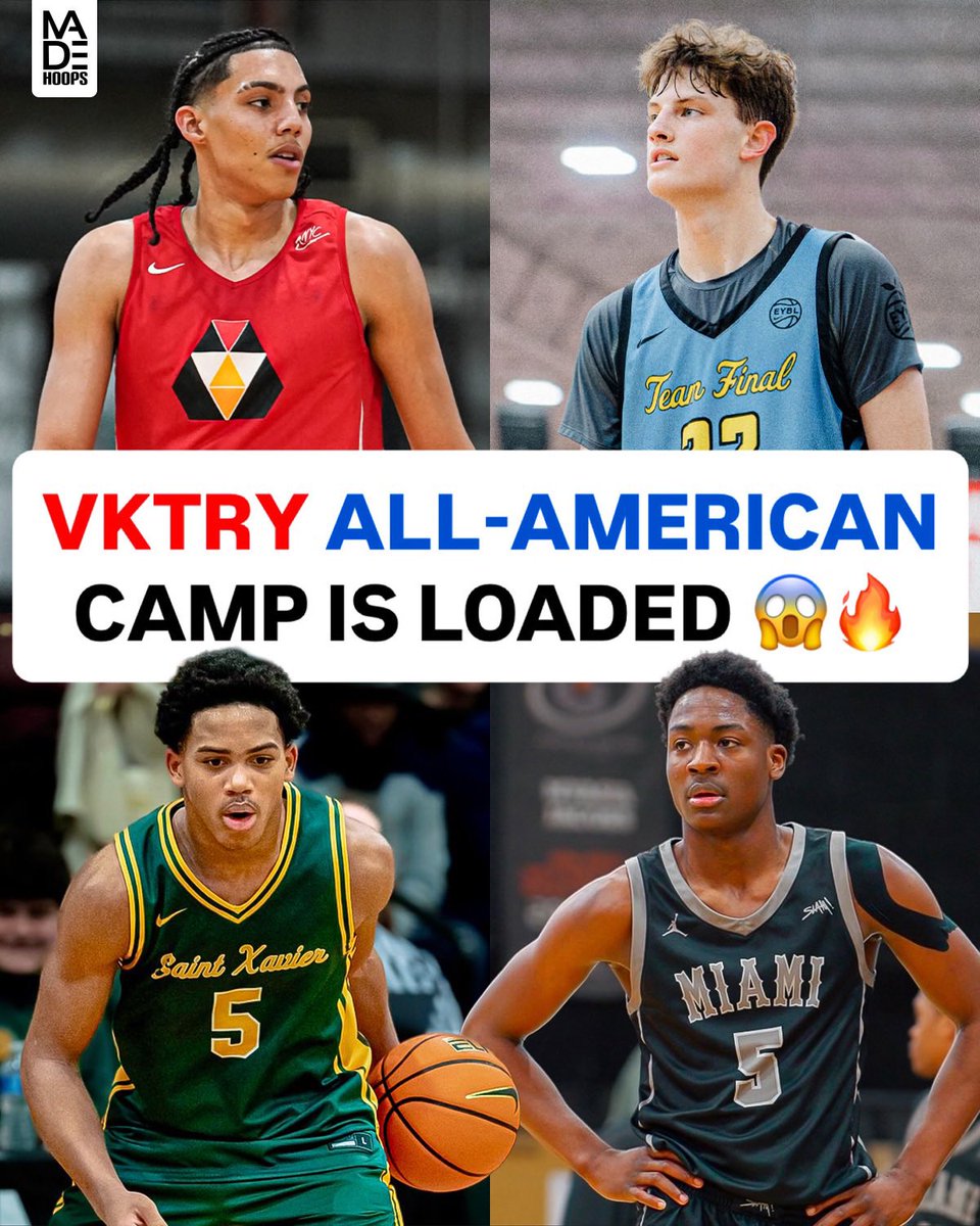 madehoops's tweet photo. The nation’s TOP hoopers are all pulling up to @TeamVKTRY Jr. All-American Camp this weekend 👀🤝 https://t.co/qk7MkGGx1M