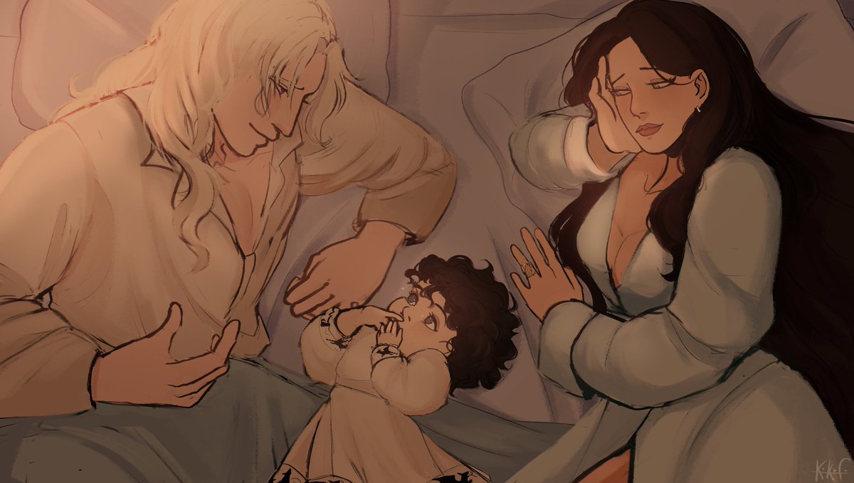thhouseofblack's tweet photo. Rhaegar and Lyanna with their wanted baby boy born of love 𓏲ּ𝄢 https://t.co/qfvUQotOKB
