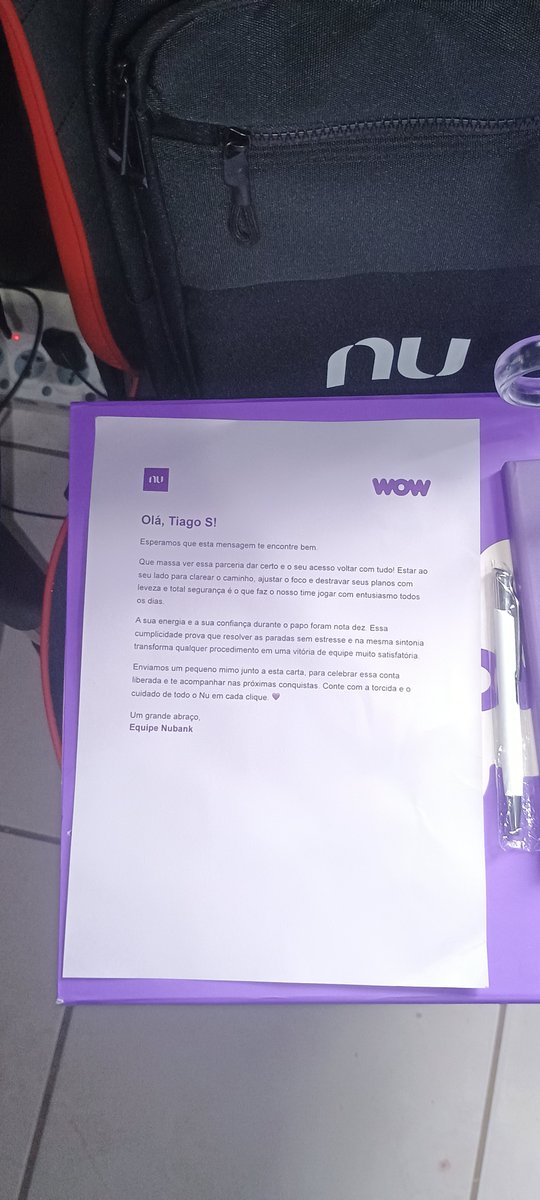 thyy_soares's tweet photo. Obrigado @nubank vocês são incríveis!! https://t.co/6zpgqefaX2