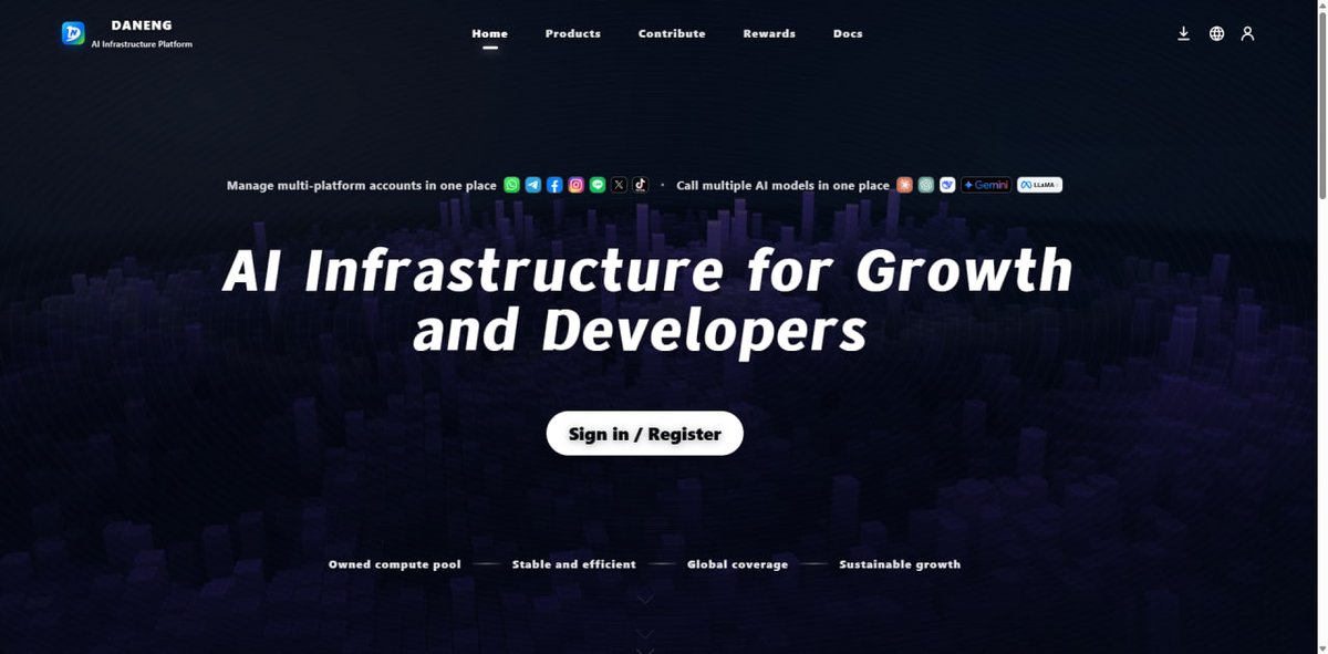 danengapp's tweet photo. What is DANENG AI?  DANENG is building AI Infrastructure Networks that connect:  • AI Compute • Model Gateway • Enterprise AI • Developers  AI is moving from applications to infrastructure. https://t.co/3P9ohYQTaG #AI #AIInfrastructure #AIGateway #EnterpriseAI https://t.co/DN1OM3gMz0