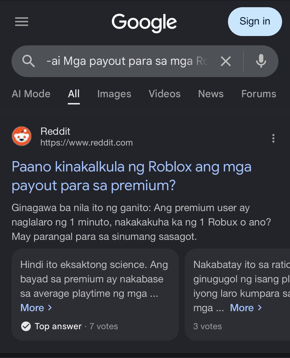 dotCREEPU's tweet photo. @ChristNoDandy One Reddit post from 5 years ago and the rest or Roblox scams. Yeah I’m still suspicious https://t.co/23wiFVcd7J