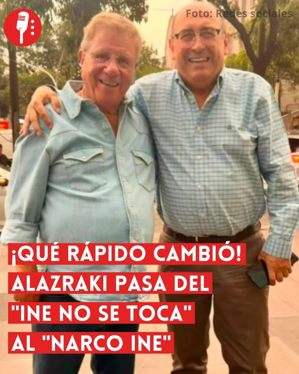 YosoyPedrero's tweet photo. 🚨OJO: ¡QUÉ RÁPIDO CAMBIÓ! ALAZRAKI PASA DEL "INE NO SE TOCA" AL "NARCO INE"

Carlos Alazraki volvió a generar polémica al llamar "Narco INE" al Instituto Nacional Electoral, tras una resolución contra publicaciones de dirigentes del PRI. El cambio de discurso desató burlas en redes, pues durante años defendió al organismo con el lema "El INE no se toca". https://t.co/Q2qOFrSz8g