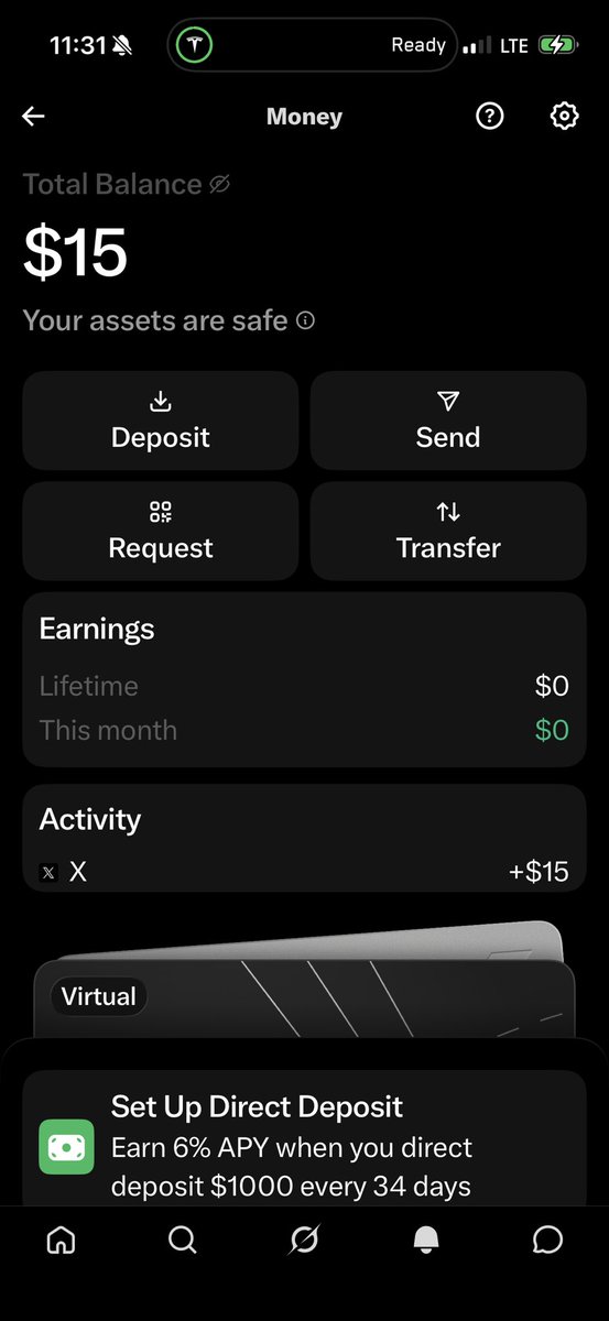 SamoanPalagi's tweet photo. I’m in!  And thanks for the $15 @elonmusk https://t.co/qljOmyT2gW