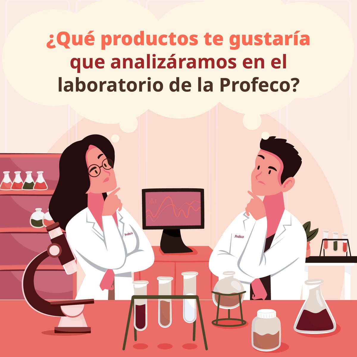 Profeco's tweet photo. En Profeco trabajamos para que tomes decisiones de consumo informadas.

Dinos, ¿qué producto te gustaría que analizara el Laboratorio Nacional de Protección al Consumidor en un próximo estudio de calidad?

Déjanos tu propuesta en los comentarios. 👇 https://t.co/1lunkVhDSA