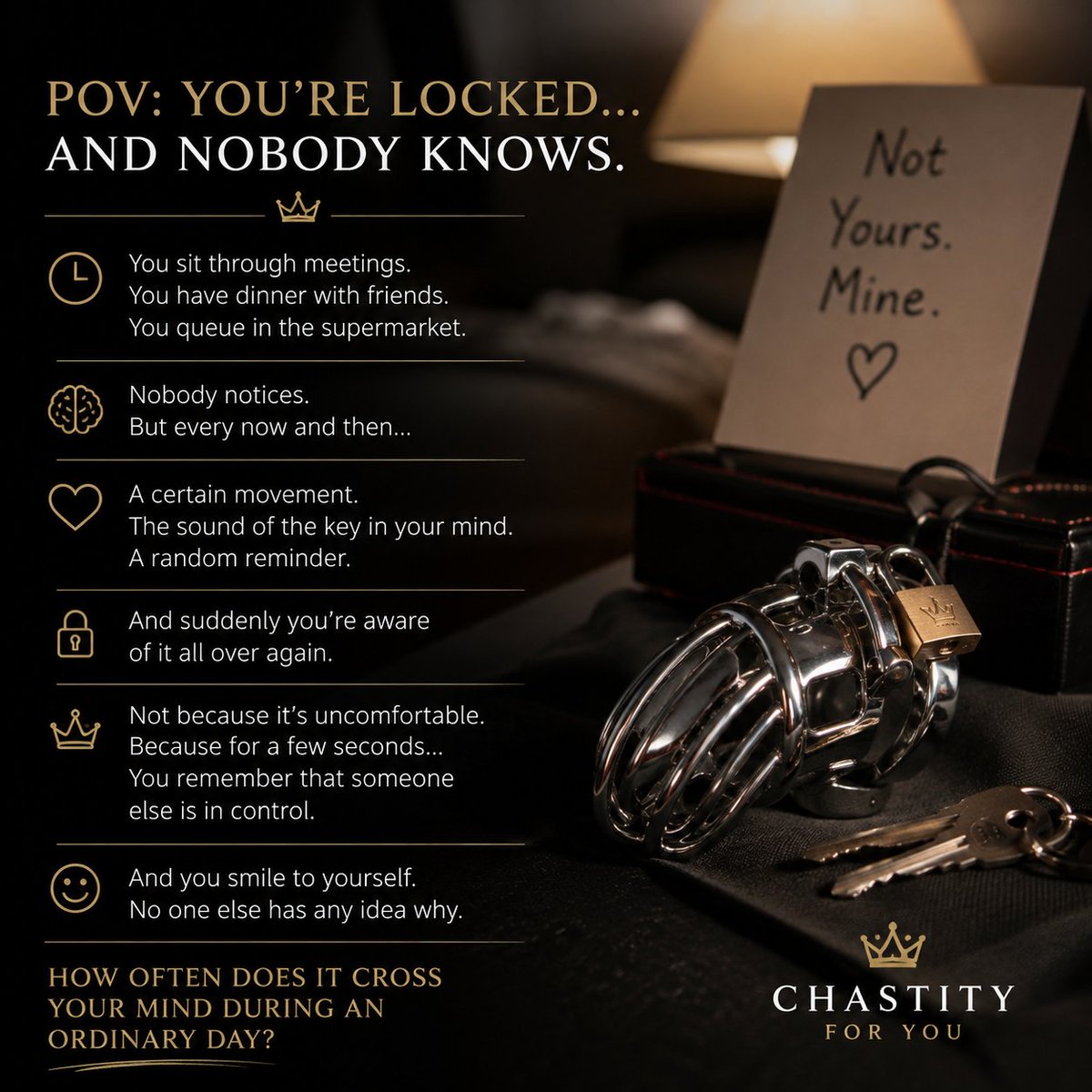 C4Y_Platform's tweet photo. https://t.co/AKR4eHFC9L
#Chastity #AIKeyholder #C4Y https://t.co/zQVZLFGxrF