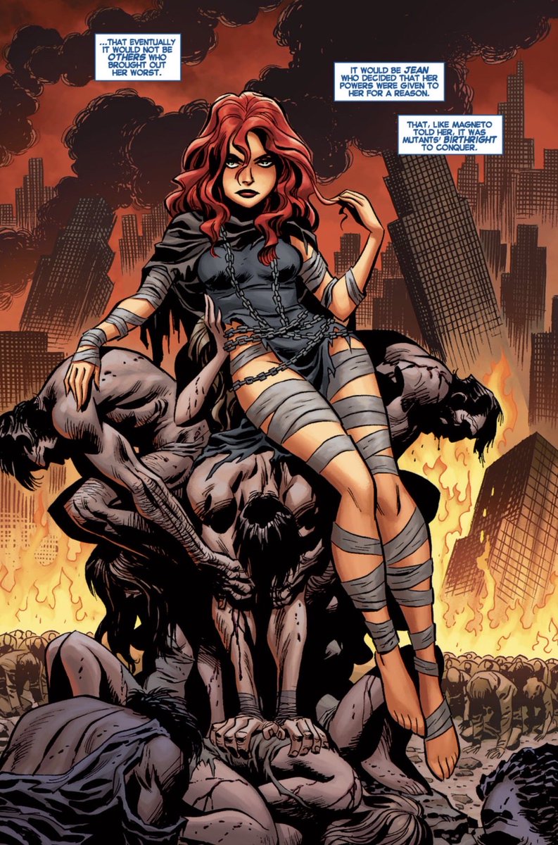 CertifiedFool_'s tweet photo. The MCU didn’t even go as far as they could with a Jean Grey who didn’t have the guidance of Charles Xavier to calm her darker urges and tether her humanity. They should have had her moving like this and really made these folks shit their pants 😭 https://t.co/aMWmm94Pz3