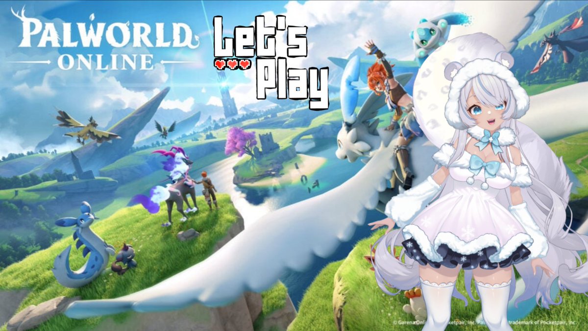 SnowAngeliic's tweet photo. Reminder I'll be playing PalWorld on Twitch in about 2 hours!! 

#vtuber #envtuber #gyaru #snowleopard #Palworld #twitch https://t.co/IoHvnQtcr5