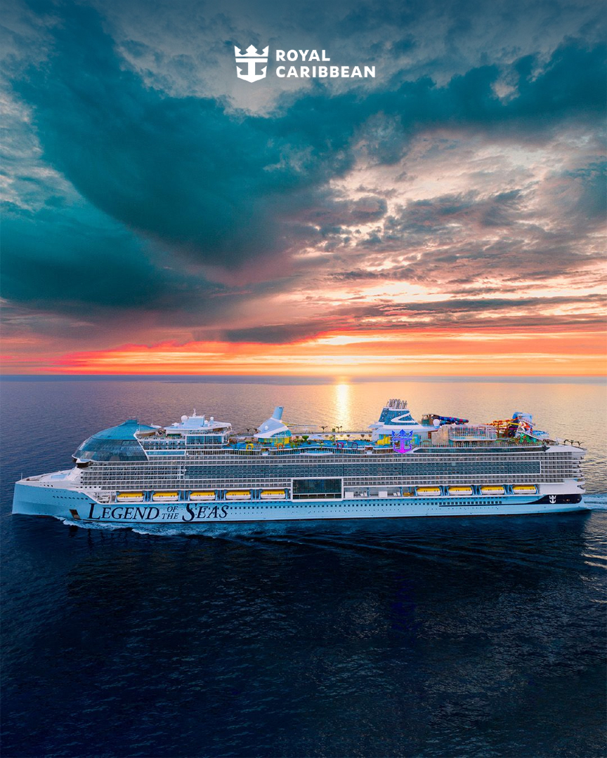 RoyalCaribME's tweet photo. Every horizon, reimagined. Legend of the Seas℠ is here now sailing from Barcelona and Rome. It's Big Time.
#RoyalCaribbean #LegendOfTheSeas #ItsBigTime #RoyalCaribbeanArabia #MediterraneanCruise https://t.co/GLgymGdAta