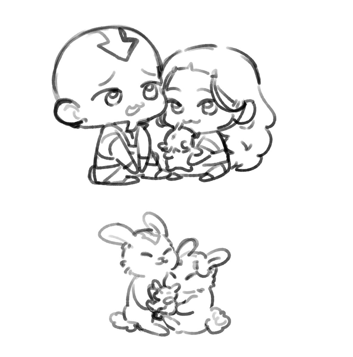 ElaCurut's tweet photo. Wip Chibis gaang and their animals ver
(And baby bumi)
#zutoph #kataang #sukka #Aang #Zuko #Sokka #Toph #Katara #Suki #Gaang https://t.co/BMERZ0UkQ4