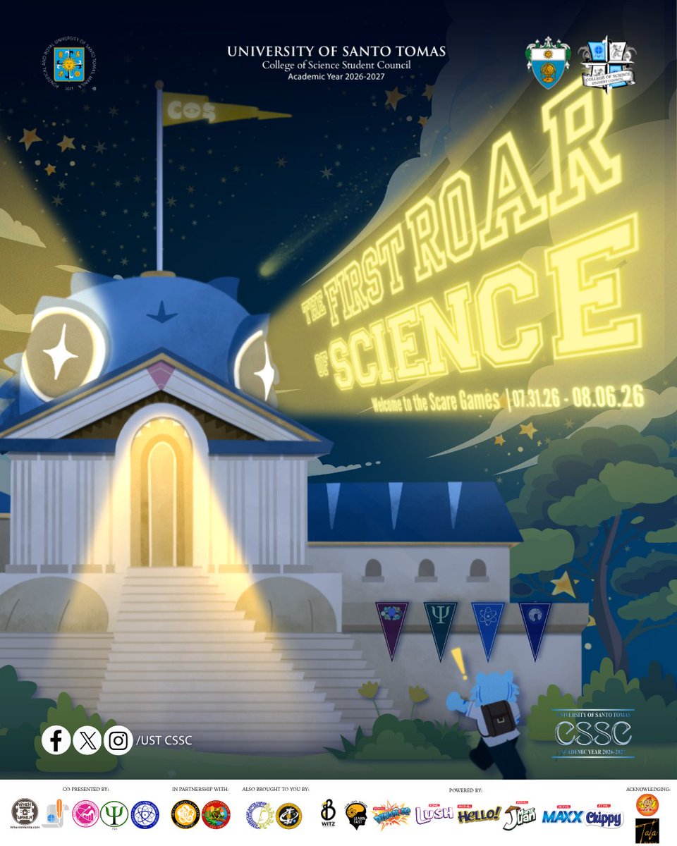 WIMbigevents's tweet photo. The UST College of Science Freshie Week 2026 is set to welcome incoming Thomasian Scientists with campus tours, block activities, organization showcases, and the Freshie Fright Fest.

READ MORE:
https://t.co/iGDQJjogj7 https://t.co/fnW5AHoNC6
