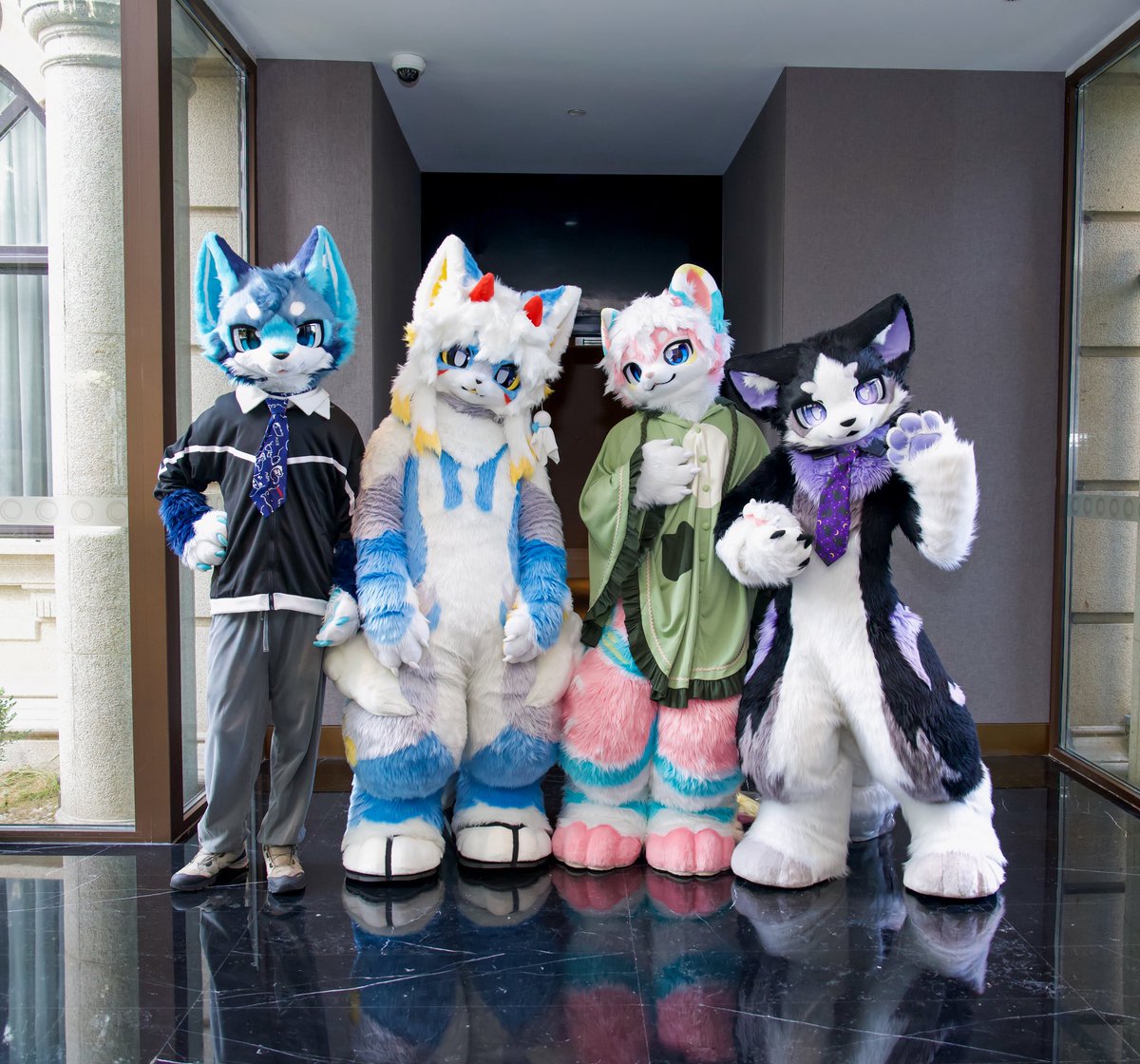 YANT0104's tweet photo. #Fursuit 
第二屆鹽不甜小聚結束啦！
期待與你們再次相遇！🌟
毛毛：書生、鹽不甜、凌霜、兮雲
📷：@leibusi8 
～～～～～～～～～～～～～～～～
#Furry #福瑞 #Fursuiteveryday #fursuitevery #fursuit兽装 https://t.co/aRSKvo4Nil
