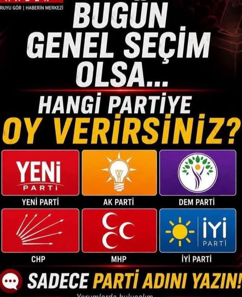 KADRYE490400's tweet photo. Bu pazar sandık başına gitsek ülkeyi hangi partinin ve liderin yönetmesini istersin. https://t.co/F7wil2GBgd