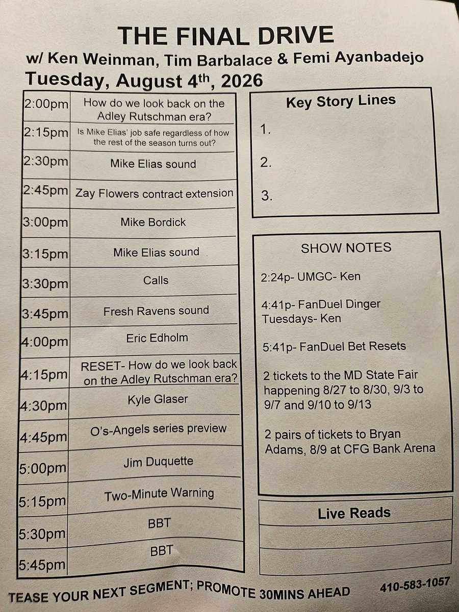 ThreeDeep1057's tweet photo. How do we look back on the Adley Rutschman era?  Is Mike Elias' job safe no matter what happens the rest of the season?  Zay Flowers agreed to a new contract.  @MBordick at 3, @Eric_Edholm at 4, @KyleAGlaser at 4:30 and @JimDuquetteGM at 5! https://t.co/5N7bVFRoEL