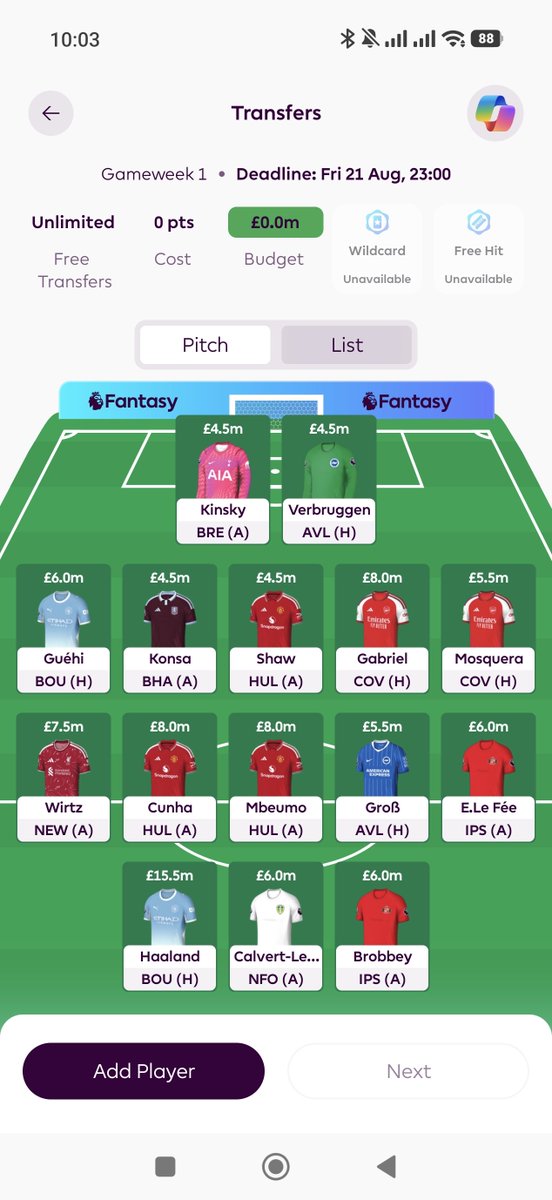 Desifootballer's tweet photo. 🚨 UNPOPULAR OPINION: Bruno Fernandes (£12.0m) is a GW1 TRAP. 🚨

Spending 12% of your entire £100m budget on ONE midfielder ruins your squad balance.

The Math:❌ Bruno (£12.0m) + 2x £5.5m Enablers = £23.0m

✅ Mbeumo (£8.0m) + Cunha (£8.0m) + Wirtz (£7.5m) = £23.5m

3 captain-tier assets with elite fixture runs > 1 superstar and 2 bench warmers.

Spreading the risk early on wins GW1-GW4 while the meta settles.

Are you locking in Bruno or spreading the funds? 👇(Drop your GW1 midfield structure below!)

#FPL #FPLCommunity #FPLDraft #GW1 #PremierLeague