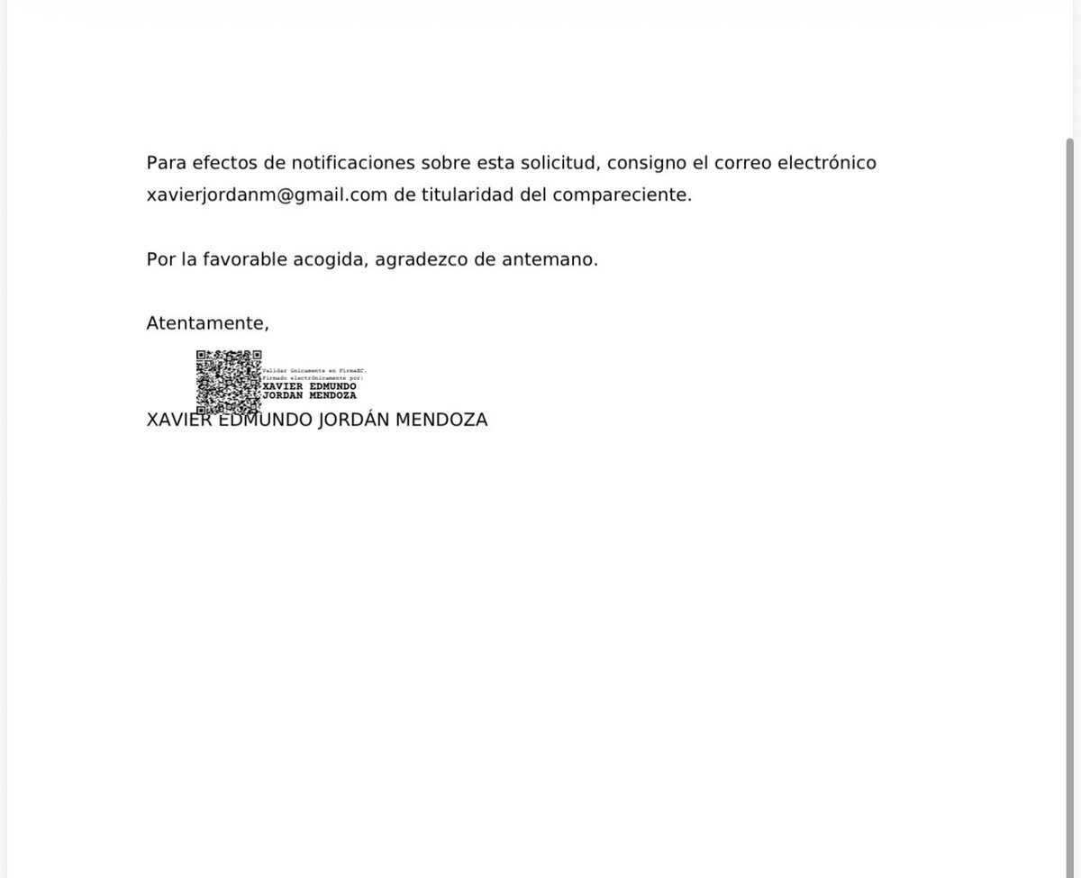 XavierJordanM's tweet photo. .@ComunicacionEc 
@Presidencia_Ec 

Hoy presenté formalmente mi solicitud de derecho de réplica ante la Secretaría General de Comunicación del Ecuador.

El Gobierno permitió que, en cadena nacional, se difundieran acusaciones en mi contra. Ahora tiene la obligación constitucional y legal de garantizarme el mismo espacio para responder.

Yo estoy listo para hablar con pruebas. La pregunta es: ¿están ellos dispuestos a que el país escuche la otra versión?

Si creen en la verdad, no deberían temer a la réplica. Si la niegan, cada ecuatoriano sacará sus propias conclusiones.

La Constitución no puede aplicarse solo cuando les conviene. 

Cuál es el miedo de que Ecuador revise  y vea mis pruebas !! 

#DerechoARéplica #YoSoyConPruebas
 
La Familia se Respeta 👊