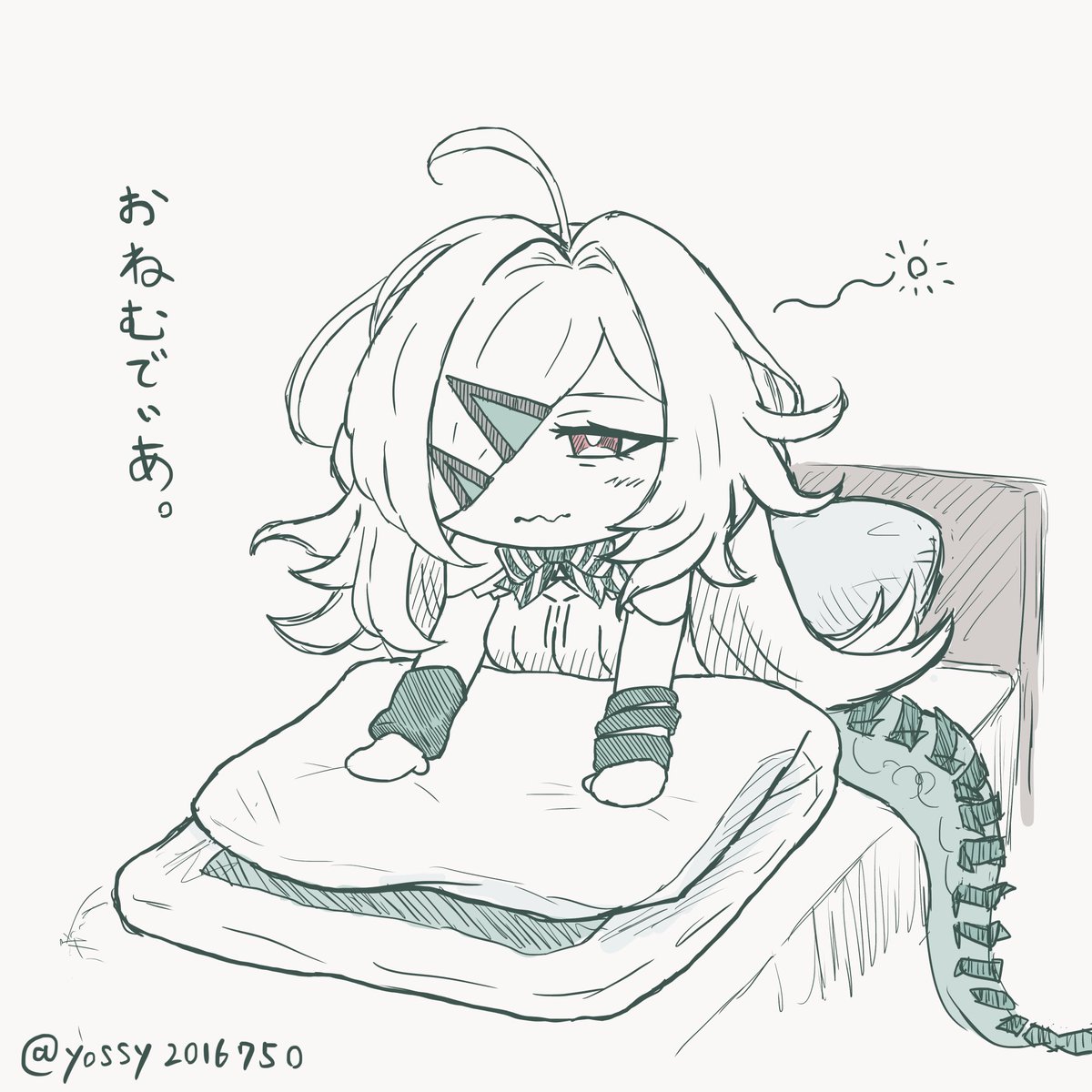 yossy2016750's tweet photo. おはよう（予約投稿です）
40分描き
朝は弱き者なアムネディアちゃん。 https://t.co/EyLGa2xHKr