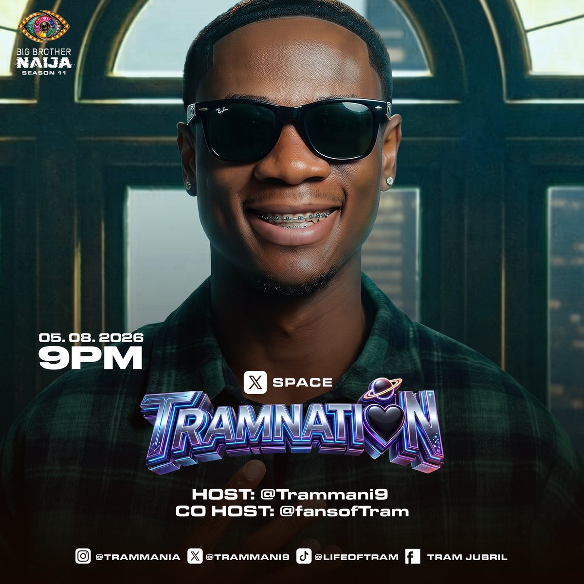 Trammani9's tweet photo. Tomorrow, we’re linking up twice! 

🕖 7PM — TikTok LIVE
🕘 9PM — X Space

Come through for the vibes, the conversations and everything Tram. 

Set your reminders and don’t miss it. See you tomorrow, TRAMNATION!

TRAM THE TOPIC
FOLLOW TRAM ON FB 

#Tram 
#BBNaija
#Tramnation https://t.co/0wKsZl7w9E