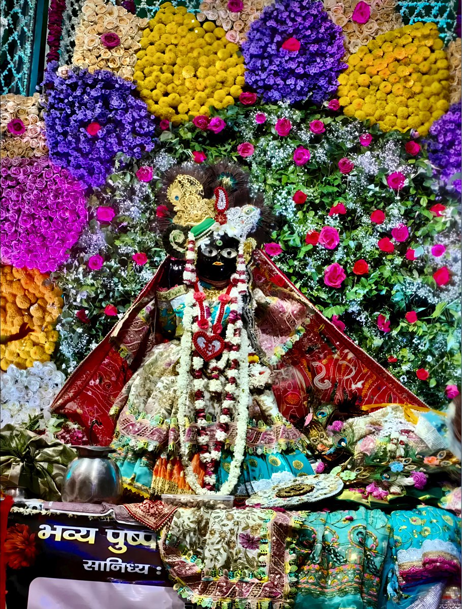 MeroBankeBihari's tweet photo. श्री बांके बिहारी सरकार के संध्याकाल सुंदर फूल बंगला श्रृंगार दर्शन श्री धाम वृन्दावन 💐✨

💖🌹 जय श्री कुंज बिहारी श्री हरिदास 🌹💖 https://t.co/lOiVJ9rQ7t