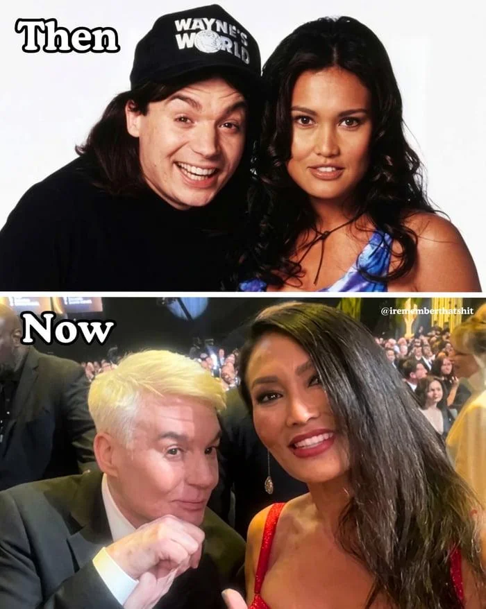 MallBangers's tweet photo. Wayne and Cassandra, then and now. Party on! https://t.co/2JxI3dWrh5