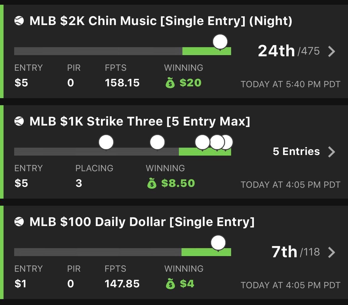 PropDfs's tweet photo. Good night for #MLB #DFS #Draftkings . Look for my follow up tweet showing my favorite stacks for each slate today! https://t.co/Klz4MNgppB