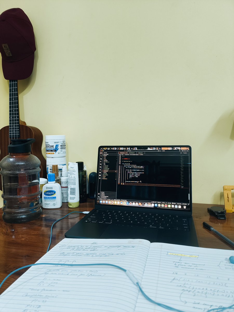 _hr28_'s tweet photo. Day 16/30 🚀

Completed Insertion Sort and solved a problem today. One more step forward in the DSA journey.

Consistency > Motivation. 💻

#Day16 #30DaysOfCode #Java #DSA #InsertionSort #CodingJourney #StriverA2Z #BuildInPublic https://t.co/STd6PFvx7Y