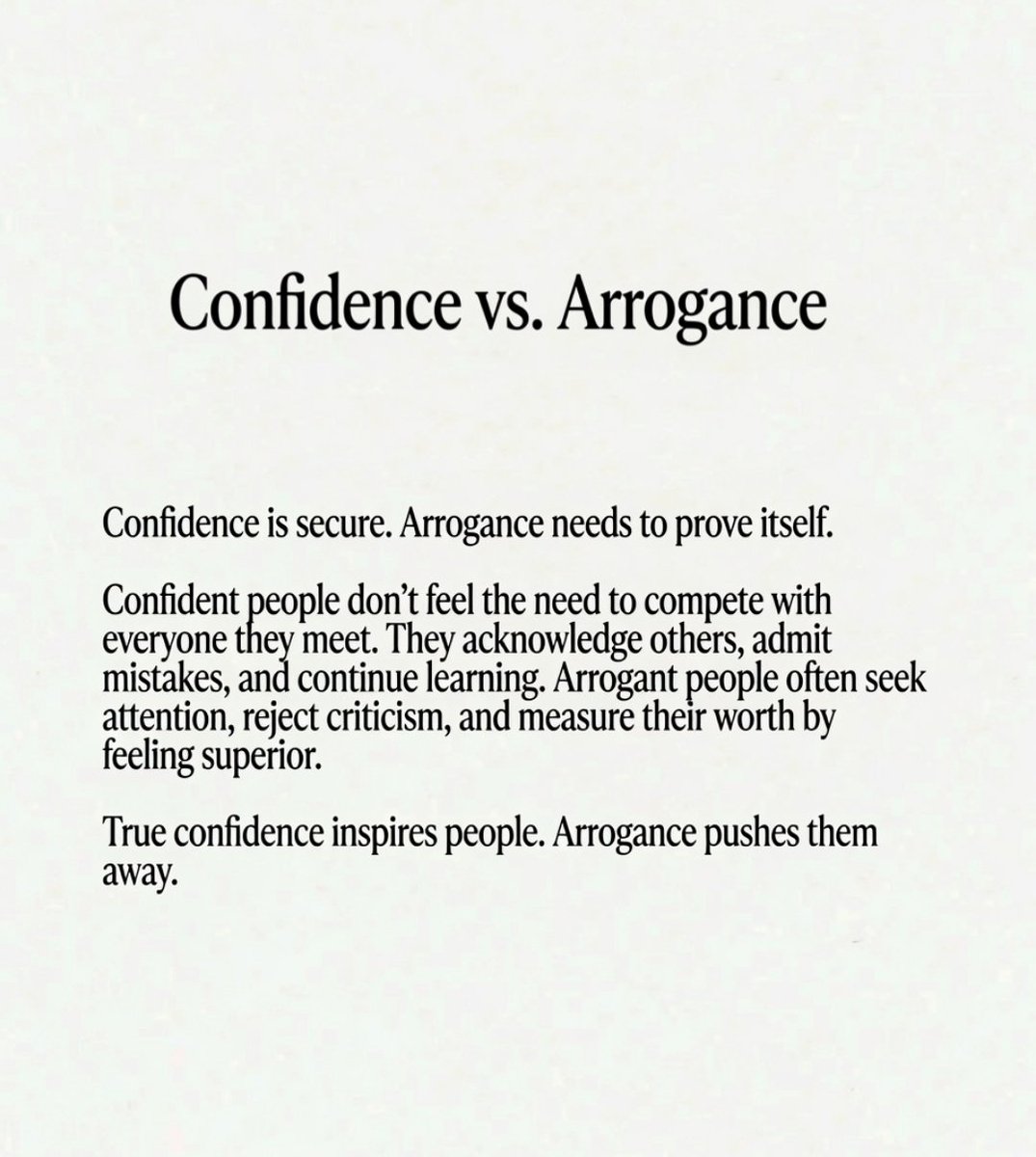 Liminal1988's tweet photo. Confidence vs. Arrogance https://t.co/xBHKV59TrP