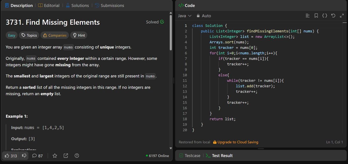 _chandan_21's tweet photo. Day 19 of #183DaysOfCode
DSA:
- 1× LC (POTD)
- 3× Codeforces
- Read docs on Java constructors & interfaces and made notes on it
- Participated in a Div. 3 contest
(solved only 1 problem 🙂)
Was hoping to solve at least 3. Need to upsolve the contest, need to work a lot on CP https://t.co/xQDLXLnRrC