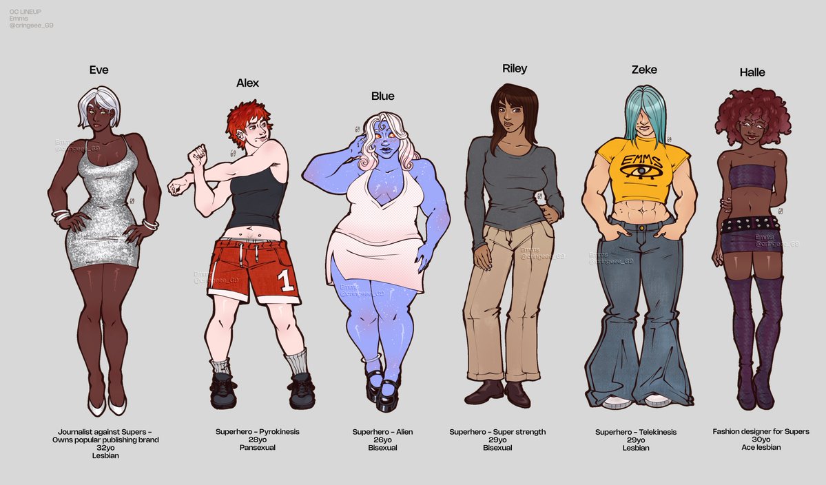 cringeee_69's tweet photo. New &amp; Updated #OC lineup!!! https://t.co/e4cpDaGCvB