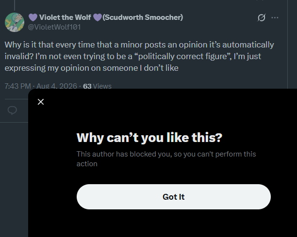 HeAteThemm's tweet photo. https://t.co/DycUP1Qbq2

>asks a question
>expects me to answer it
>blocks me .2ms later
>refer to my Bio

what? https://t.co/pOPYO4oyCA