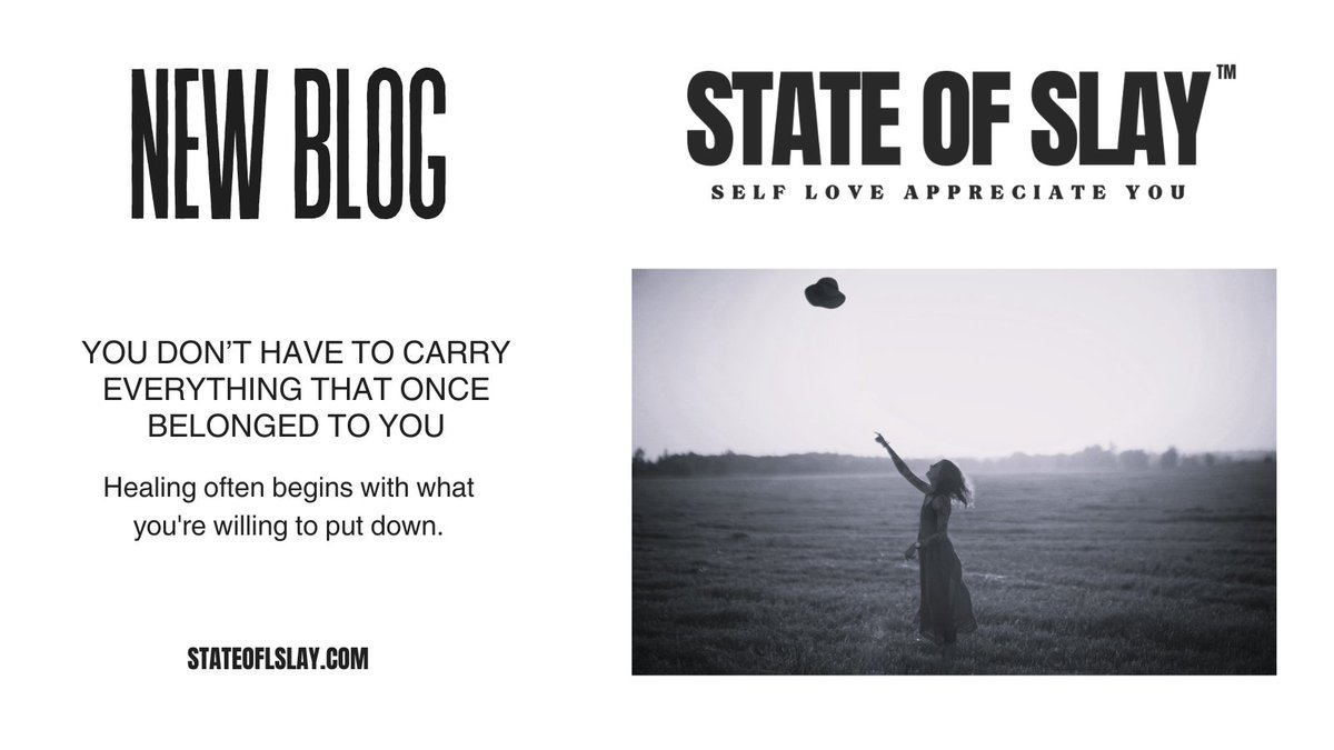 state_of_slay's tweet photo. Healing often begins with what you're willing to put down.
You weren't meant to carry every burden forever.
Sometimes the strongest step forward is setting something down.
Read or listen:
https://t.co/KLenACVSEI
#Healing #PersonalGrowth #StateOfSlay https://t.co/jnjPR4pNdl
