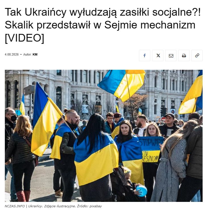 NCZAS1's tweet photo. - Ukraińcy wykorzystują mechanizm nadawania numeru PESEL ze statusem UKR do generowania kolejnych numerów PESEL, by ta sama osoba wielokrotnie korzystała z zasiłków socjalnych – powiedział w Sejmie poseł @Wlodek_Skalik z @KoronyPolskiej.

https://t.co/dd7tAHfeHw https://t.co/ZP2Zo9RHon