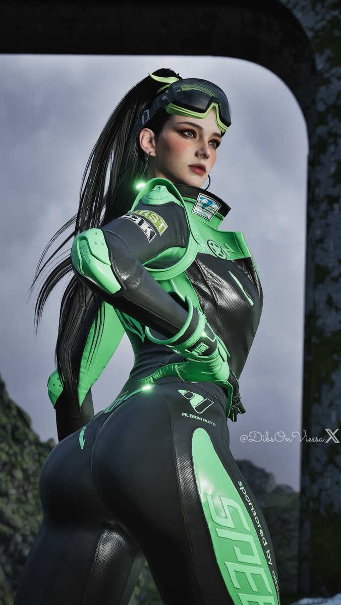 DibsOnViessa's tweet photo. Urgh I know, black and green has been overdone for my outfits but I don't care 🙂‍↔️, it rocks... And my body just pops out in it 😈

#TFD #TheFirstDescendant #VirtualPhotography #TFDPhotomode #Freyna https://t.co/2UvVbmeEhJ