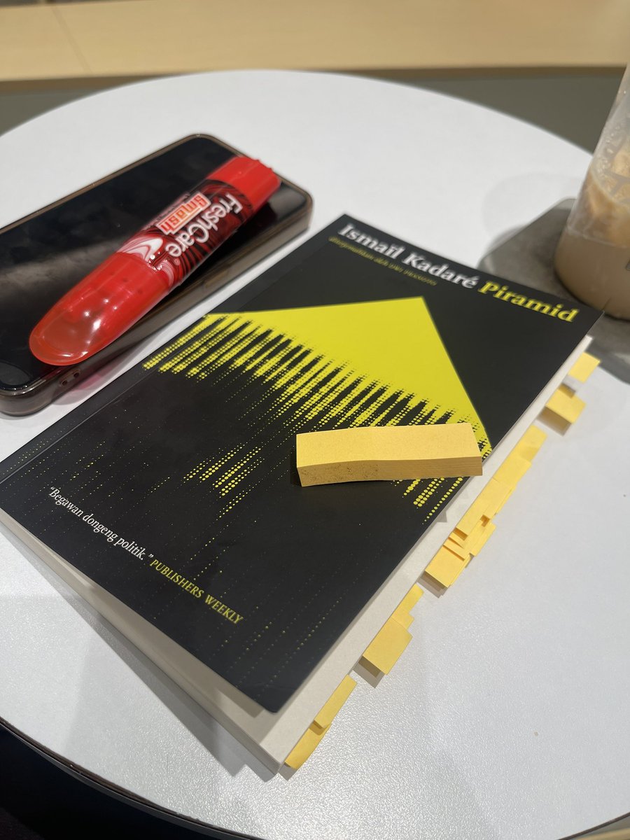 weekendbcbuku's tweet photo. AUGUST 2026 READING WRAPUP
📚 Piramid
🖋️ Ismail Kadare (Dwi Pranoto)
📤 2026
🗣️ Indonesia (terjemahan)
📖 199 halaman
📌 Hisfic, alegori politik, fiksi sastra
⏱️ 3 days (02/08/2026-04/08/2026)
Rating : ⭐️⭐️⭐️⭐️
#bookrecomendation #bookreview #bookish #bookworm #readingwrapup https://t.co/HLC1FW5ZUl