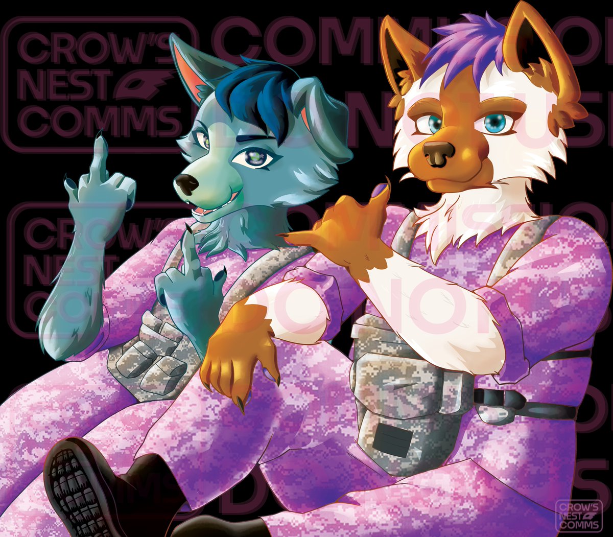 crowsnestcomms's tweet photo. Commission done for a friend or two! 

#furry #furryart #com #derg #dawg #dog #dogs #fursona #military #militaryfur #militarygear #crow https://t.co/hfsYu3U0iA