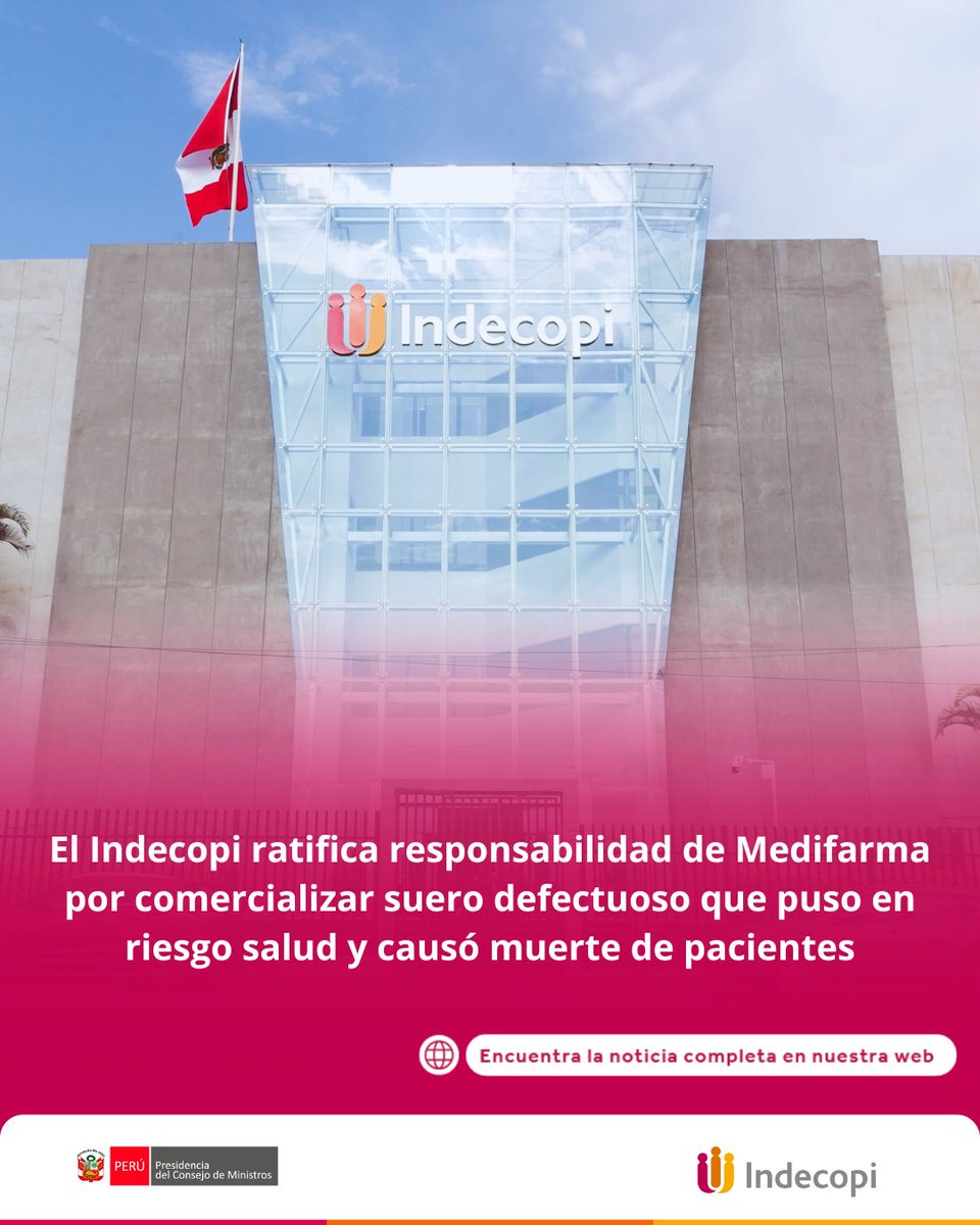 IndecopiOficial's tweet photo. #LoÚltimo | La Sala Especializada en Protección al Consumidor confirmó multa máxima de 450 UIT, así como medidas reparadoras para los sobrevivientes y las familias de las víctimas.
Revisa los detalles en la nota ➡️https://t.co/glv4bgMH3f https://t.co/9KQj3tKU0J