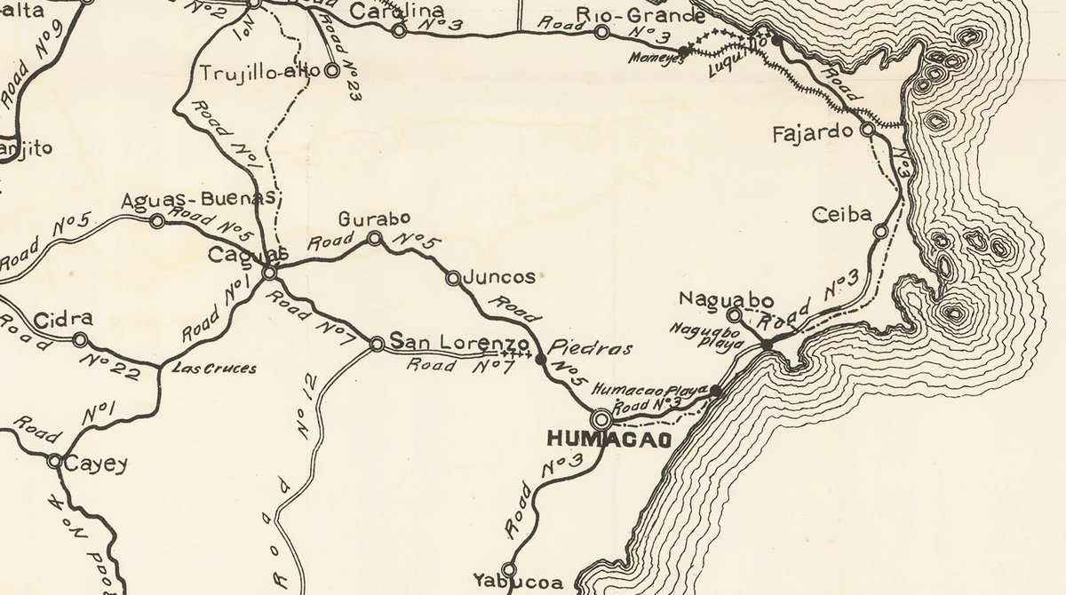 RutaBorinquen's tweet photo. 🚇 Aún no se había completado la ruta completa del ramal de Boquerón de Cabo Rojo.

🏭 Además, se observa un ramal a la Central Guánica y la Laguna de Guánica.

⚓️ Nótese las rutas propuestas para una ruta ferroviaria conectando Luquillo a Naguabo, y entre Humacao y el muelle. https://t.co/rm3bEVFWkg