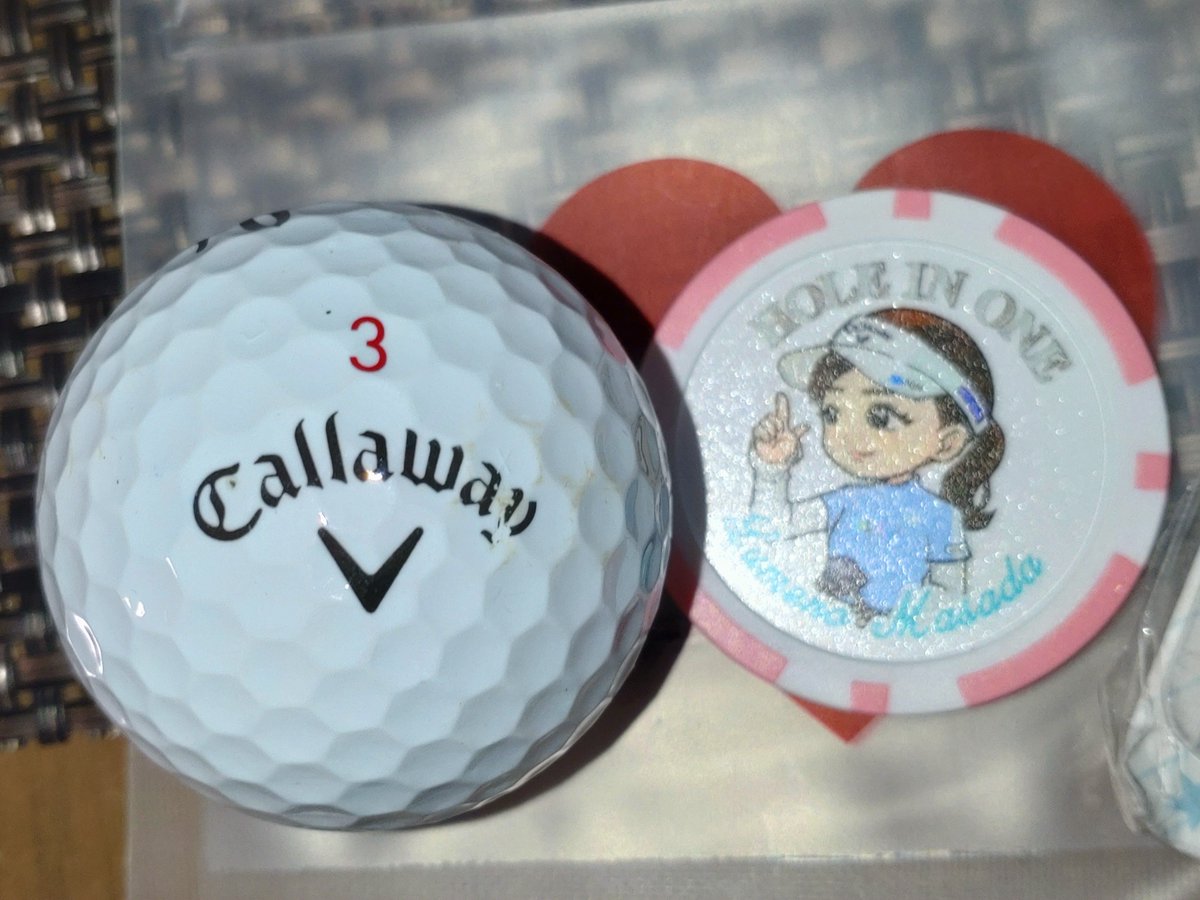 政田夢乃 実使用の直筆サイン入りオウンネームボールはCallawayクロム