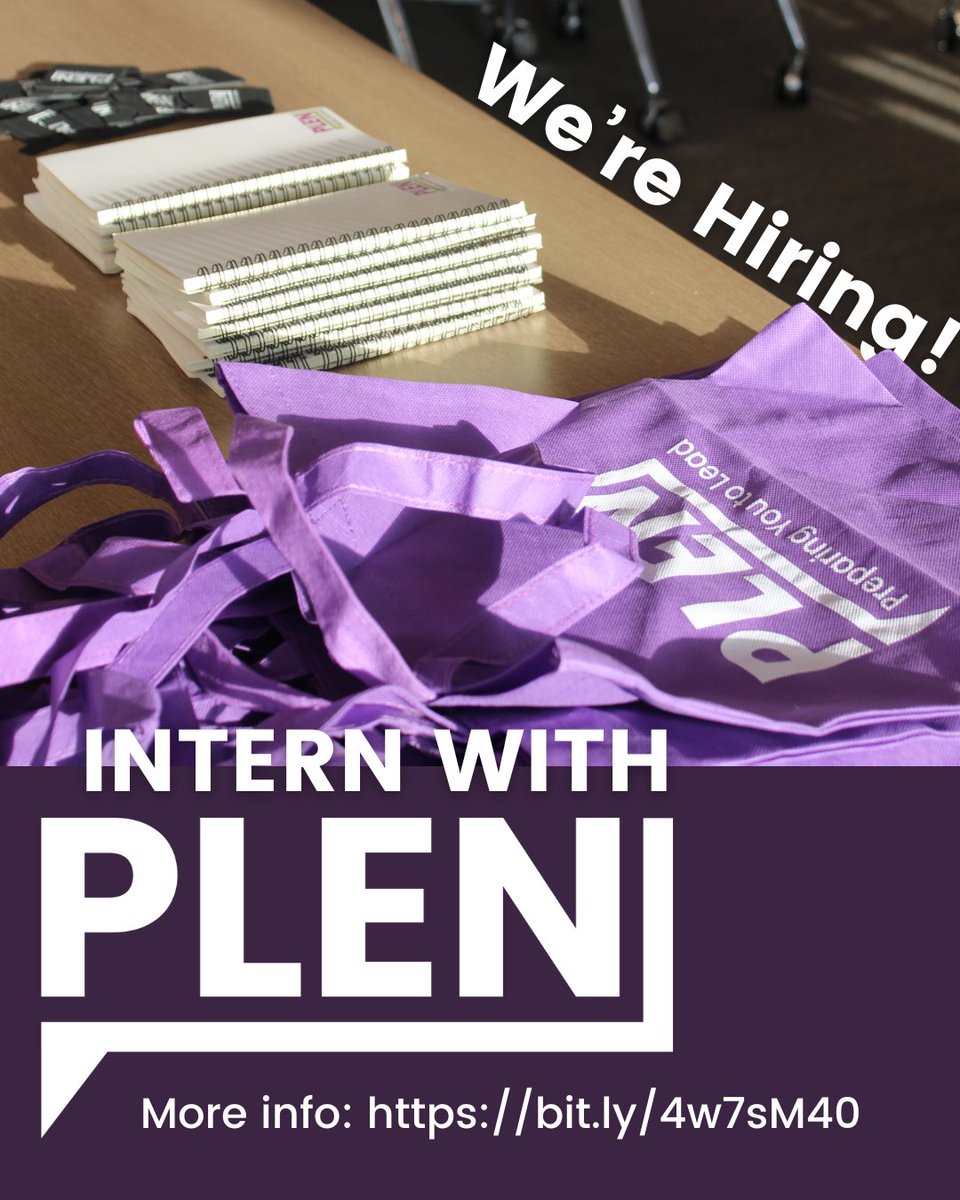 PLENNetwork's tweet photo. Looking for a fall internship? PLEN is accepting applications for FY 2027 Interns! This is a great opportunity to develop your professional skills, build your network, and gain experience working at a small nonprofit.

Get more info and apply today through the 🔗 in our bio! https://t.co/n7N1lh2fOi