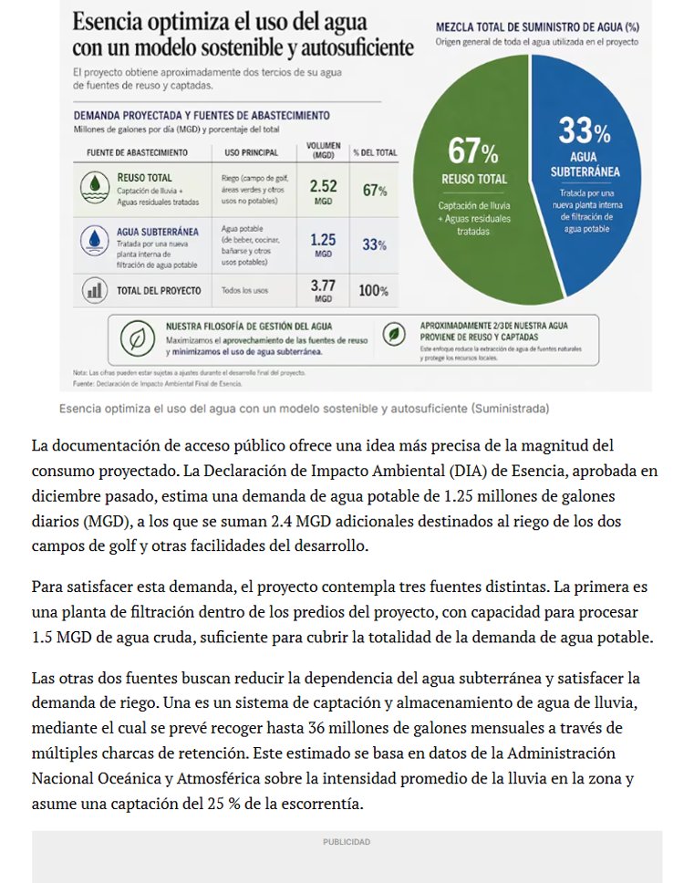OLFResurrection's tweet photo. Abro hilo:🧵
El Nuevo Día publicó en su edición de 3 de agosto de 2026 un anuncio pagado por Three Rules Capital sobre el propuesto modelo de autosuficiencia en el uso de agua para el proyecto Esencia en Cabo Rojo. Tomas de pantalla del artículo se incluyen aquí. Recordemos que https://t.co/nQgjXYCf3x