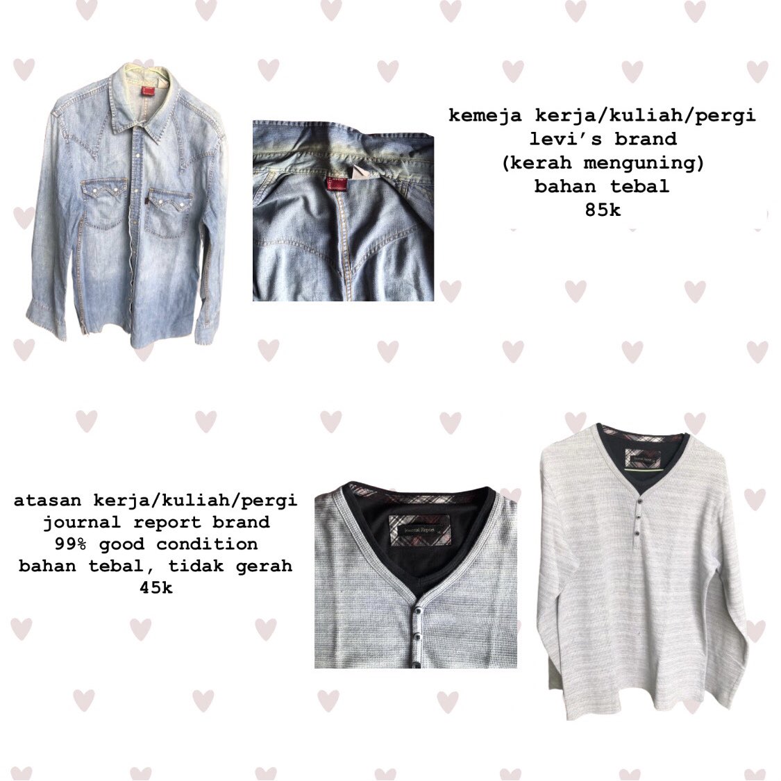 layspriiylovedz's tweet photo. wts preloved pemakaian pribadi 
📍 jakarta 
📦 cod (jabodebek), shopee (inc admin), gosend (inc ongkir jabodebek)
💬 nego &amp; detail by dm 
#bealanja #helprt #zonauangㅤ #zonajajan #zonaba #prelovebaju #wtspreloved https://t.co/GPcjdL8wz4