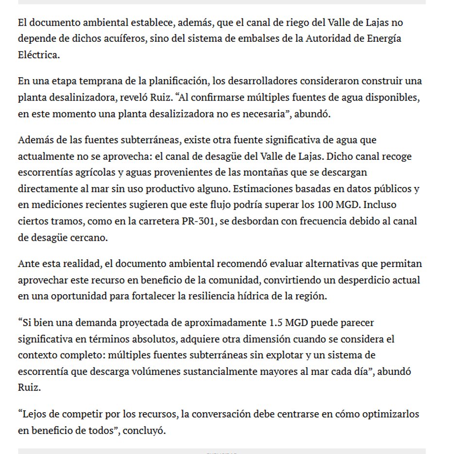 OLFResurrection's tweet photo. Abro hilo:🧵
El Nuevo Día publicó en su edición de 3 de agosto de 2026 un anuncio pagado por Three Rules Capital sobre el propuesto modelo de autosuficiencia en el uso de agua para el proyecto Esencia en Cabo Rojo. Tomas de pantalla del artículo se incluyen aquí. Recordemos que https://t.co/nQgjXYCf3x