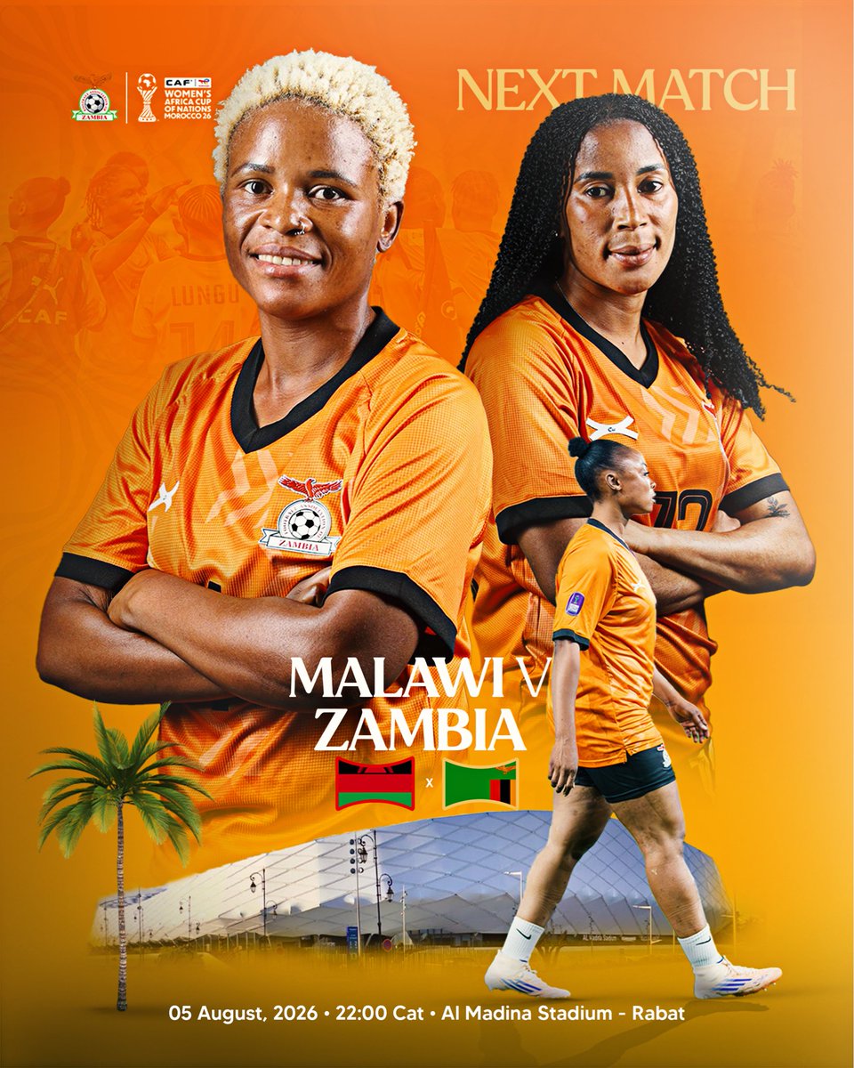 FAZFootball's tweet photo. Let’s do this Zambia
#FAZfootball #FAZ #FAM #FIFA #CAF #TotalEnergiesWAFCON2026 #WeAreCopperQueens #CoppertoGold #WAFCON2026 #Zambia #Malawi #Morocco https://t.co/mxy1pz9tzx