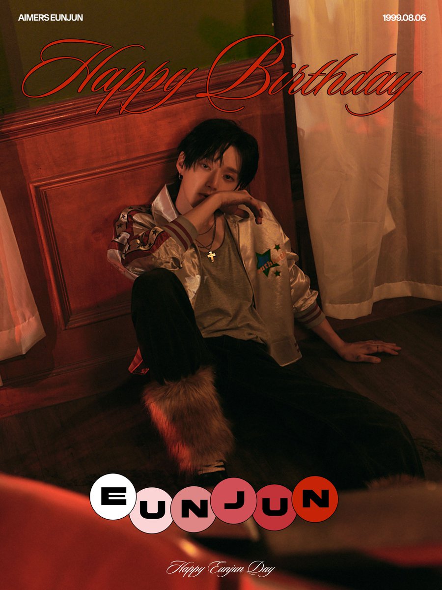 AIMERS_AMRS's tweet photo. [🥳] 

#HAPPY_EUNJUN_DAY 

HAPPY BIRTHDAY EUNJUN 🫡❤️‍🔥 
1999.08.06 🥳 

#에이머스 #AIMERS #은준 #EUNJUN https://t.co/uuvvZlCse6