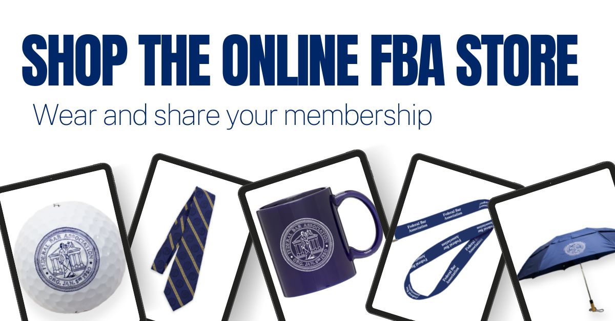 federalbar's tweet photo. The FBA Store includes products emblazoned with the FBA seal, such as men’s neck and bow ties, pen sets, plaques, lapel pins, and more. Wear and share your membership with pride!
https://t.co/Sz61qxoc4B https://t.co/xk3HVfVo8X