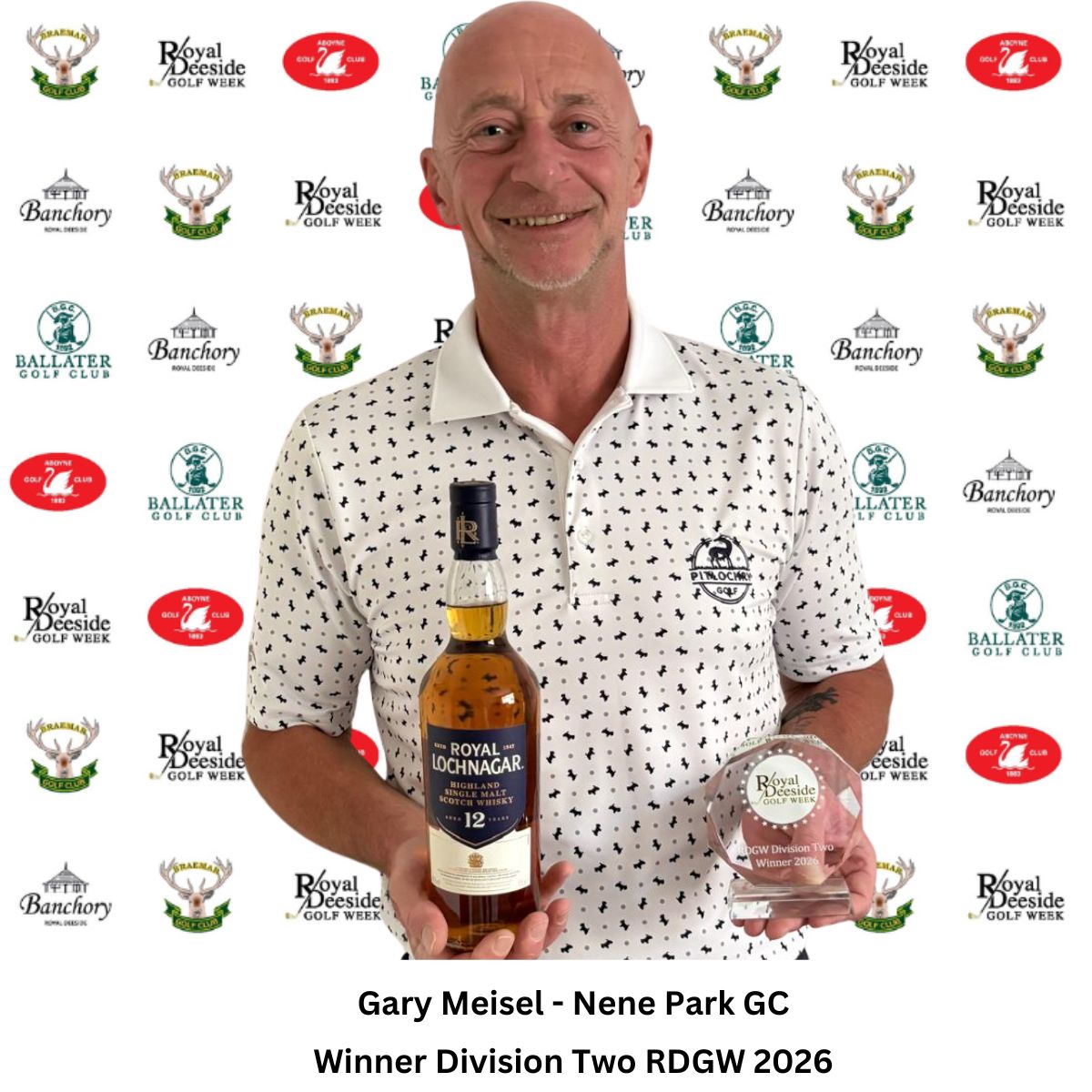 DeesideClassic's tweet photo. Congratulations to Gary Meisel of Nene Park Golf Club on winning Division Two and finishing Runner-Up in the recent Royal Deeside Golf Week (RDGW) 🏌️‍♂️⛳️🏴󠁧󠁢󠁳󠁣󠁴󠁿
Thanks to our sponsors Royal Lochnagar and Persie Gin

#golf #aberdeenshire #whisky #gin https://t.co/WC3Cy6yaci