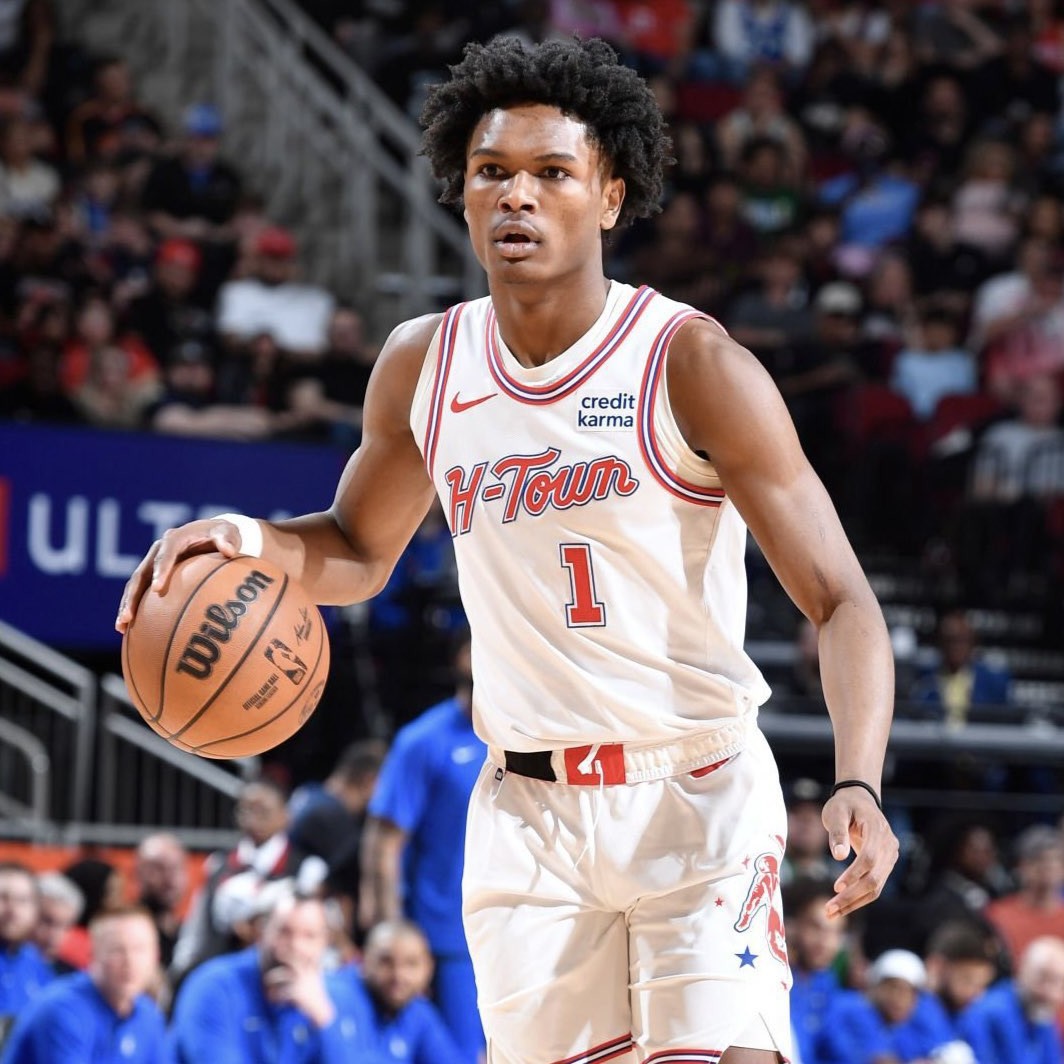 KalshiHoops's tweet photo. "If Amen Thompson becomes a 23+ PPG scorer, he should be an All-Star. If he improves his shooting percentages, he'll become a superstar, not just an All-Star. If he becomes a reliable three-point shooter, he'll become nearly impossible to defend."

(Per Amir Motameni via @SInow) https://t.co/vOqWLVIW7a