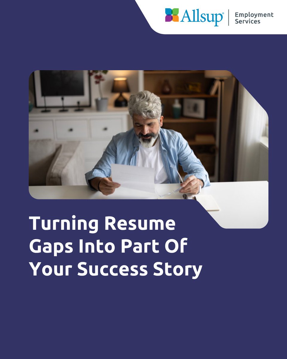 AllsupESwork's tweet photo. Resume gap because of a disability? Keep it simple: Name the time period, note it was for health reasons, pivot to what you're skills you bring now.
Start your return-to-work journey now:
888-833-8250
https://t.co/tpHlAKCYhw
#Resume #ResumeBuilding #ReturnToWork #TicketToWork #AllsupES
